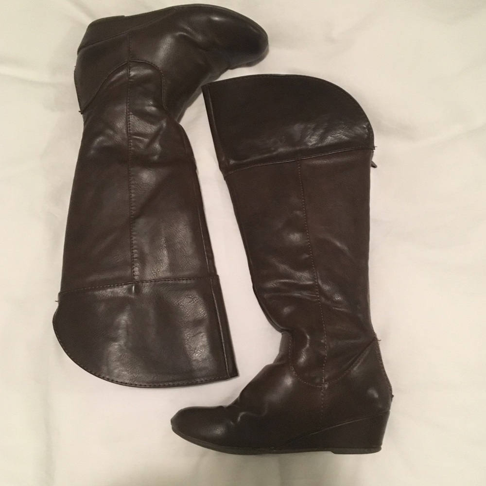 Girls over the knee rider boots